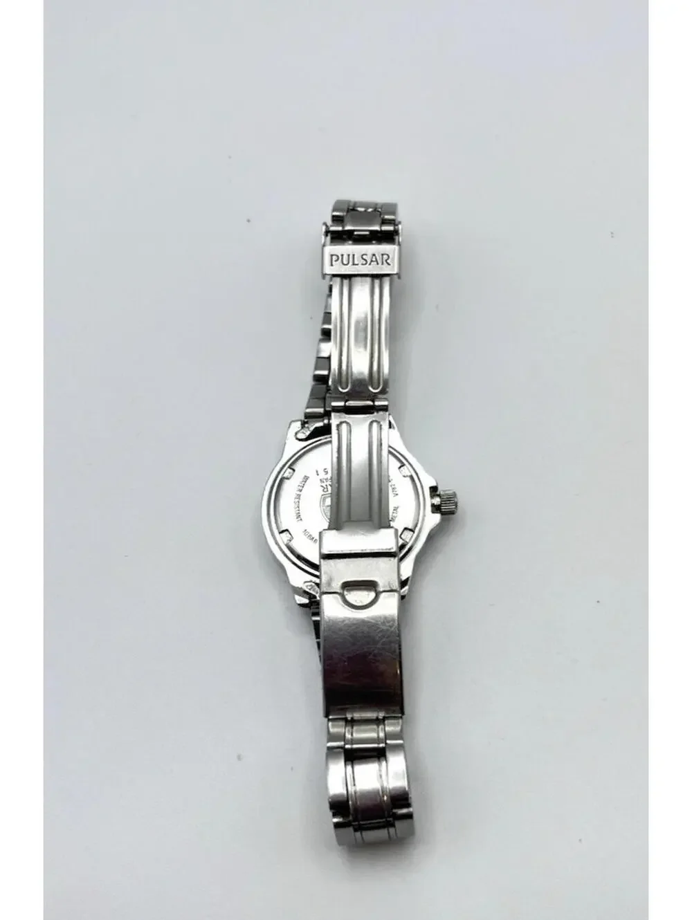 Pulsar Quartz Watch V782-6C60 Women Silver Fixed Bezel Analog New Battery Works